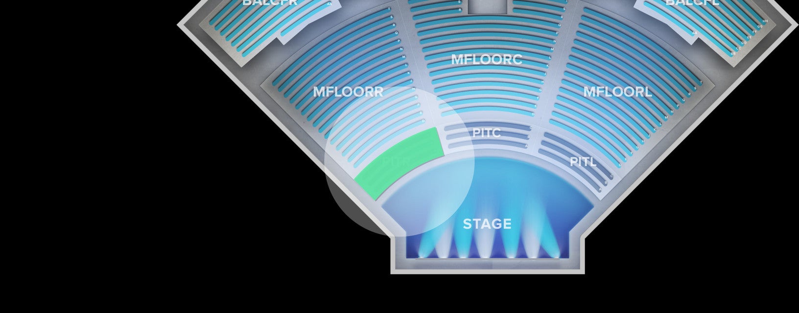 Seat view from Pit Right
