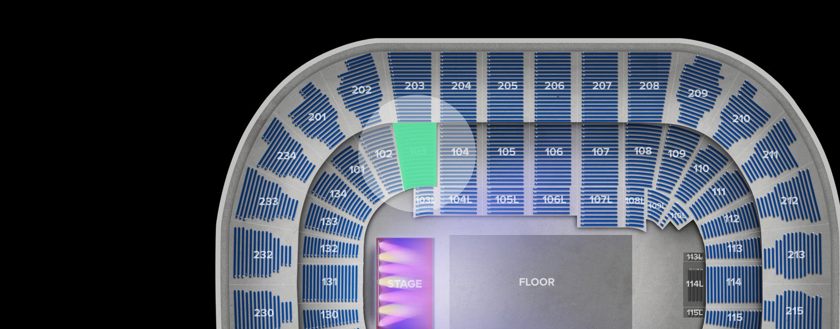 Seat view from Lower