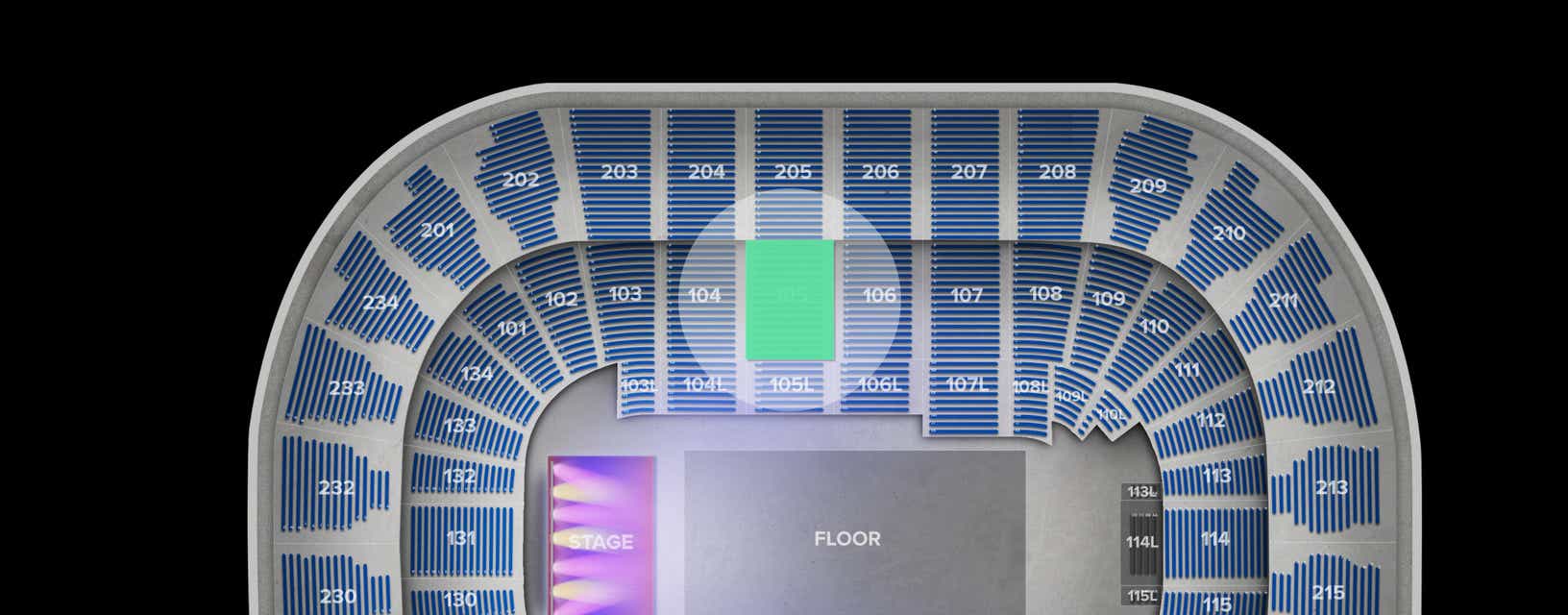 Seat view from Lower