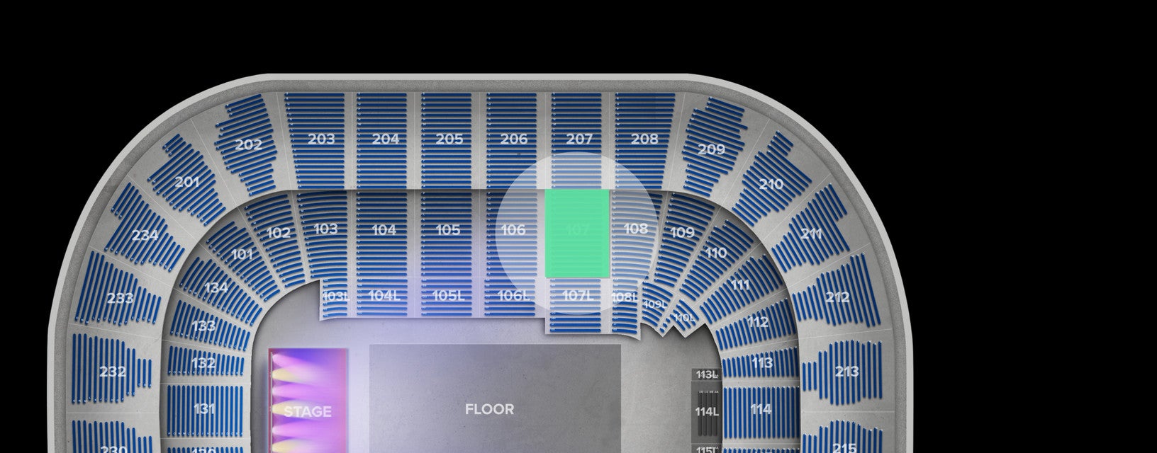 Seat view from Lower