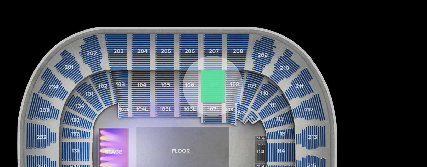Seat view from Lower