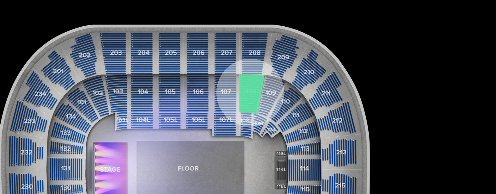 Seat view from Lower