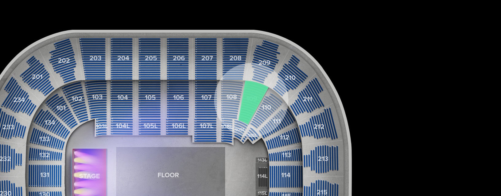 Seat view from Lower