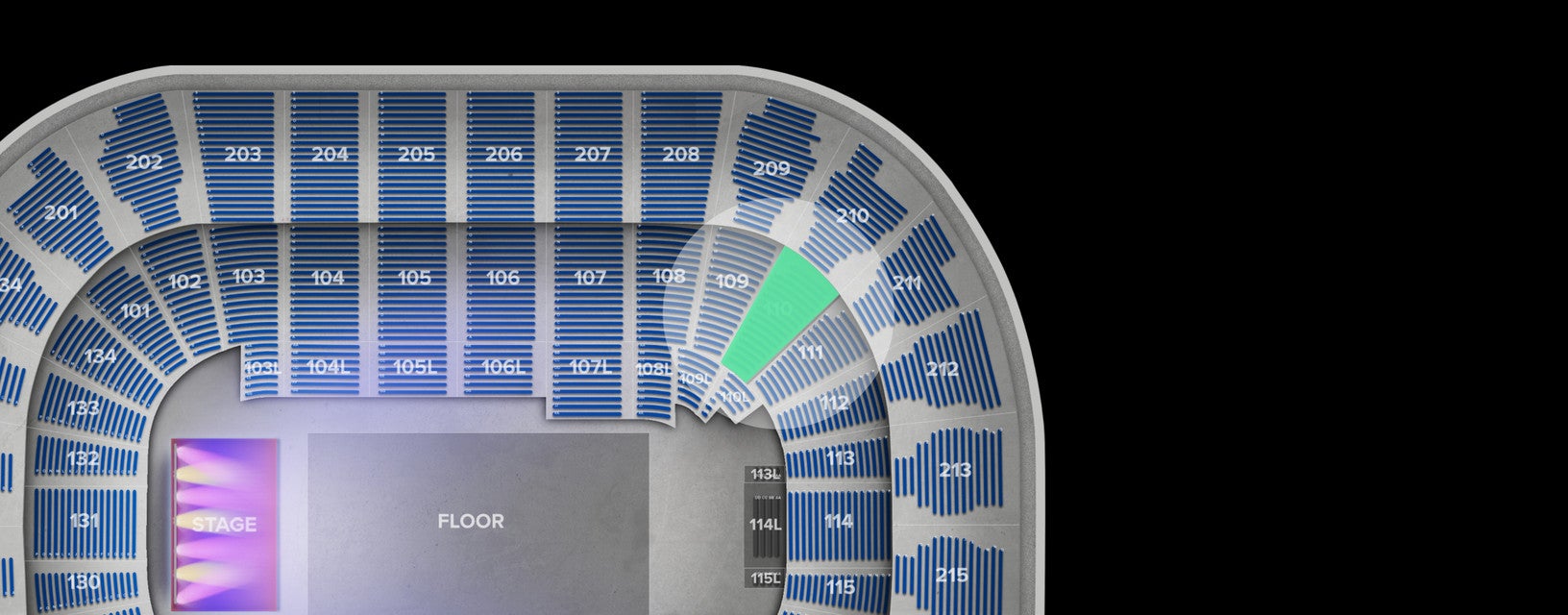 Seat view from Lower