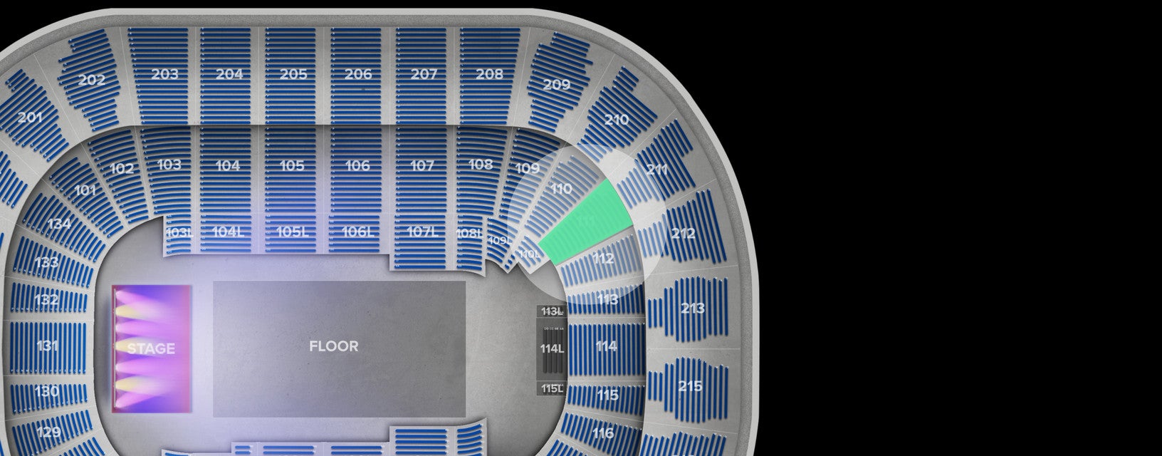 Seat view from Lower