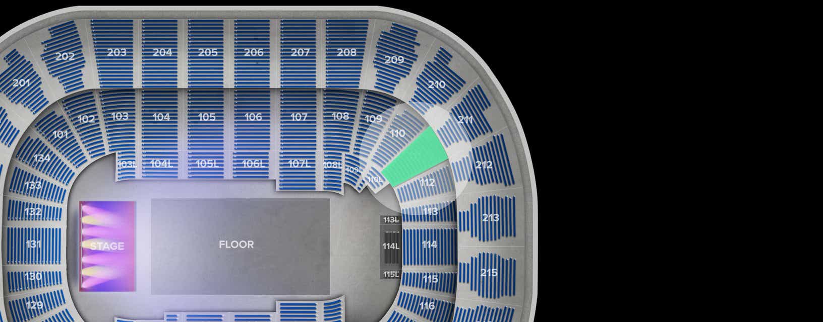 Seat view from Lower