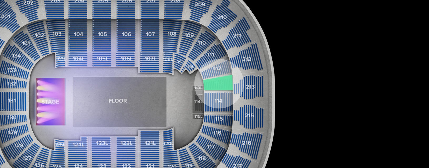 Seat view from Lower