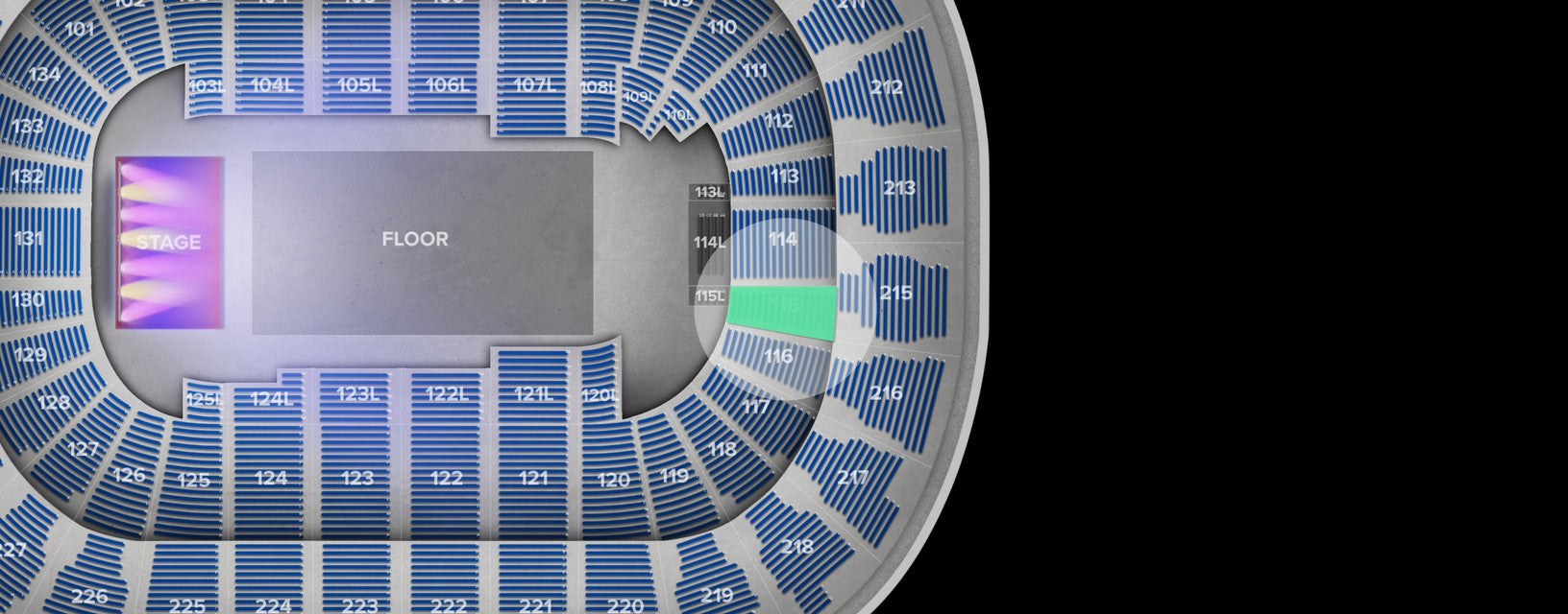 Seat view from Lower