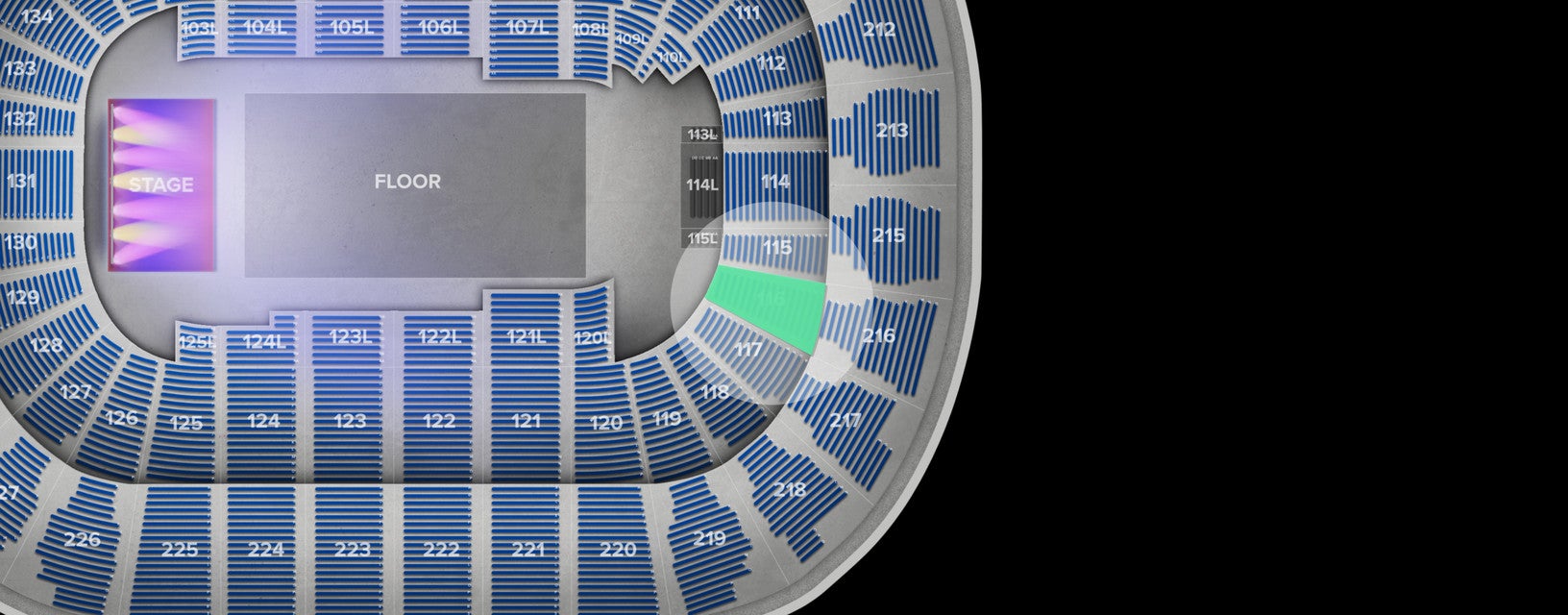 Seat view from Lower