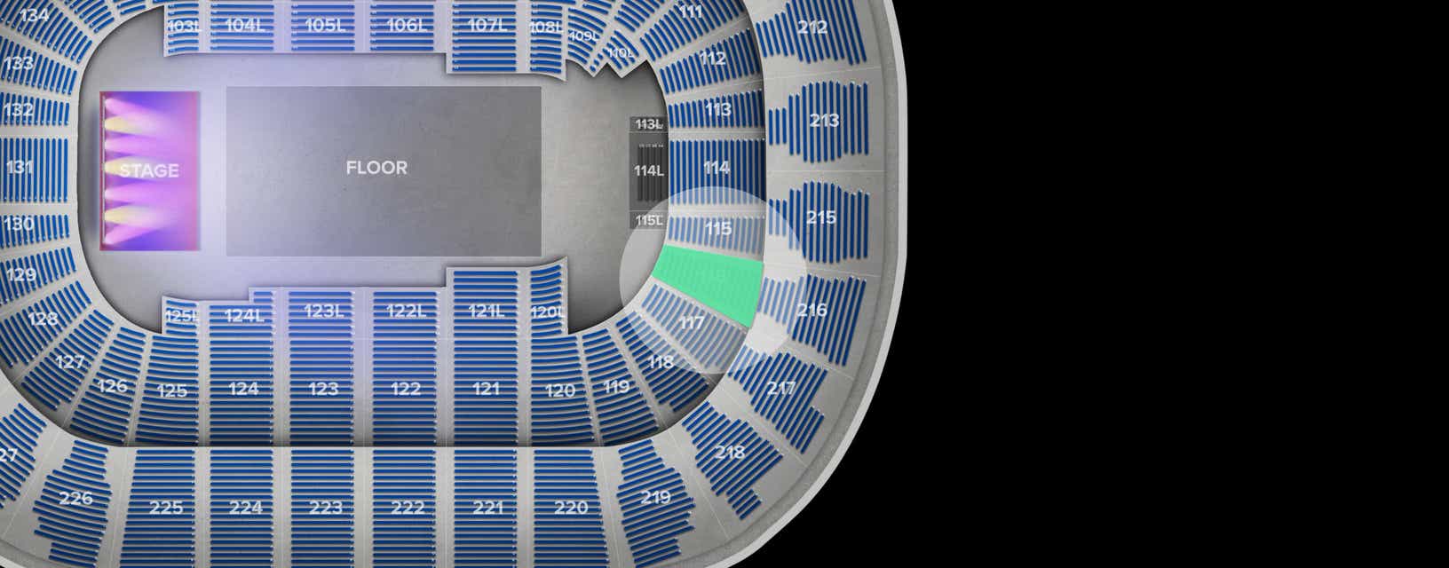 Seat view from Lower