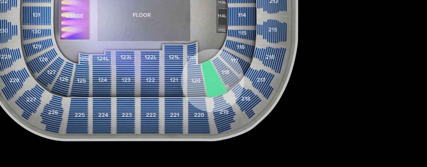 Seat view from Lower