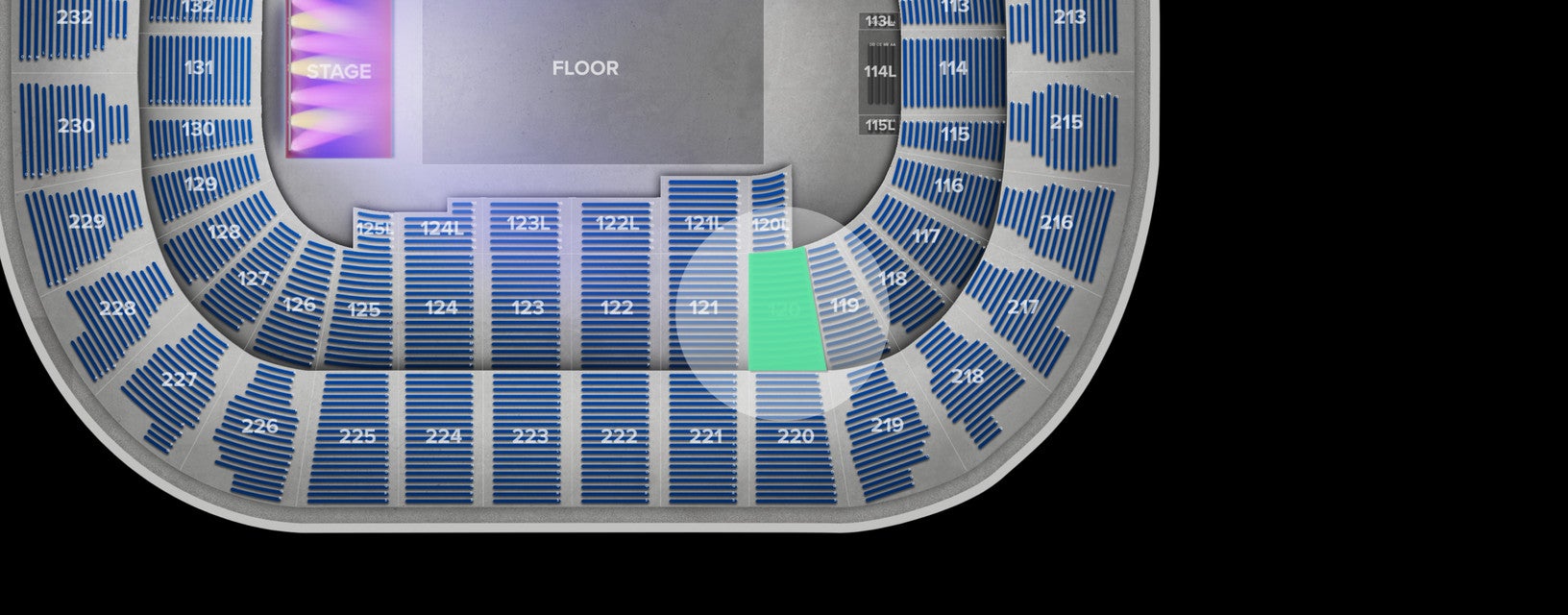 Seat view from Lower