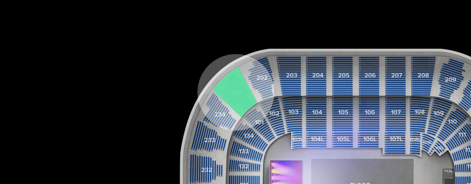 Seat view from Upper