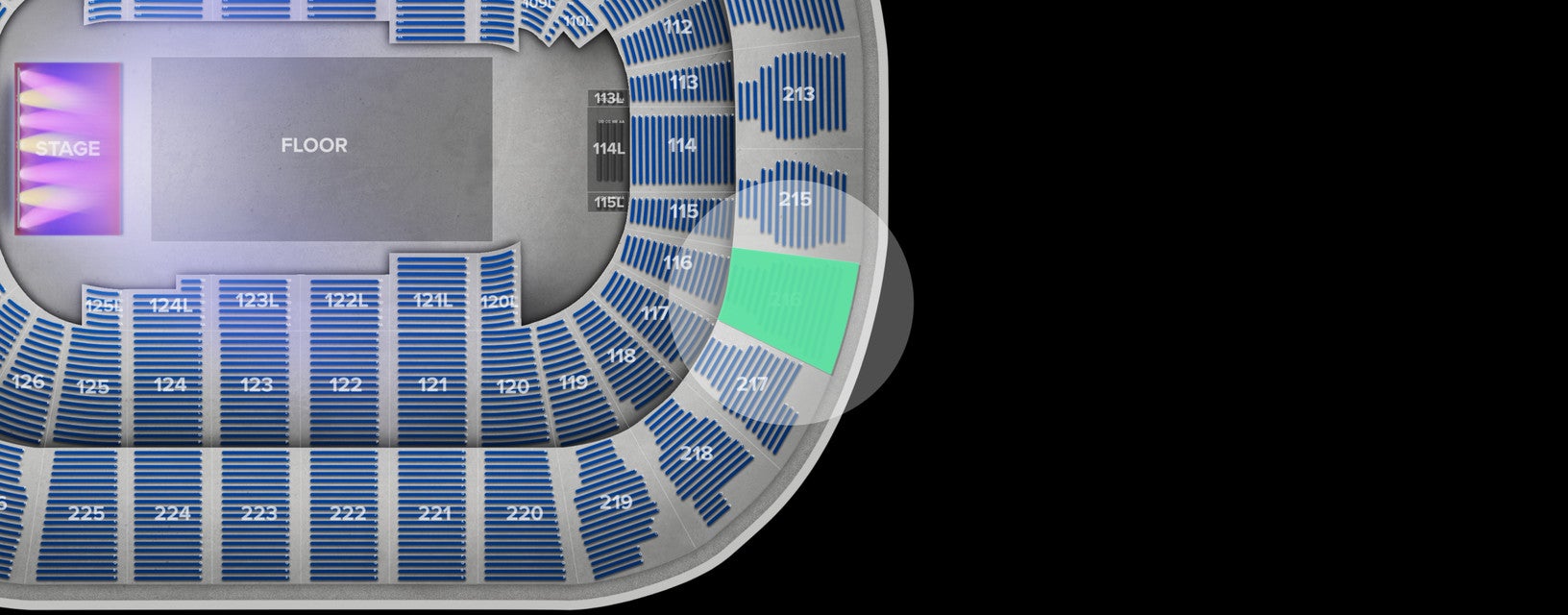 Seat view from Upper