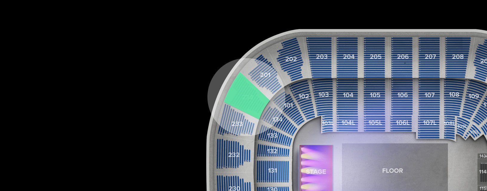 Seat view from Upper