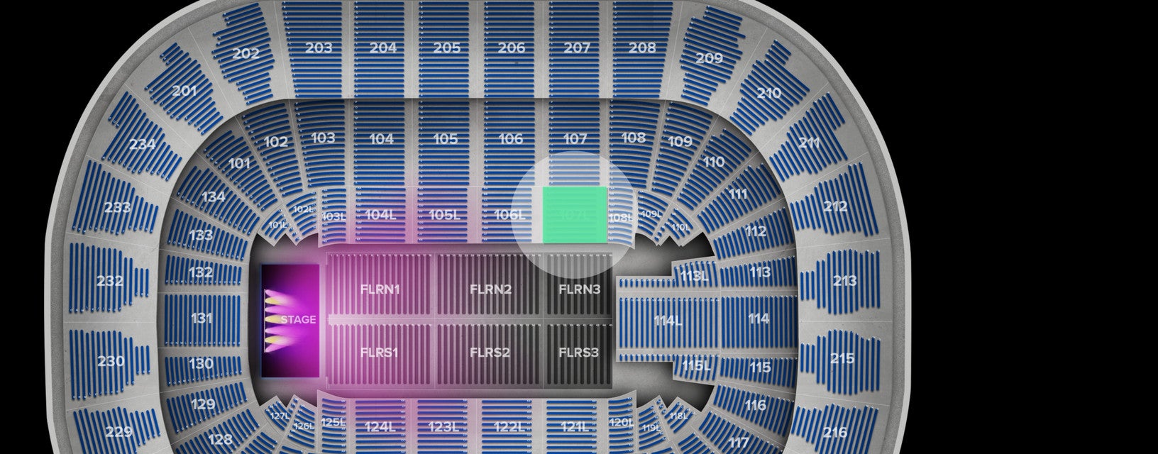 Seat view from Lower Event