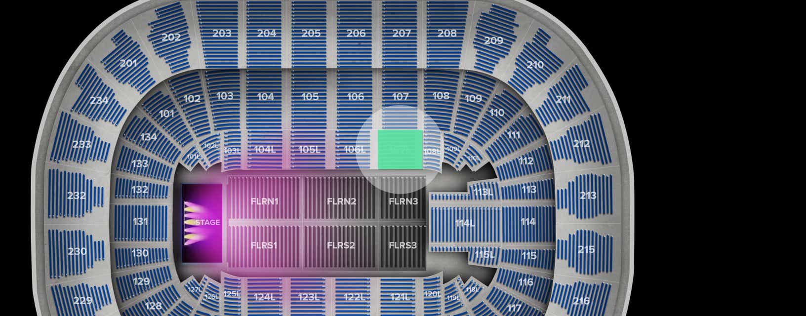 Seat view from Lower Event