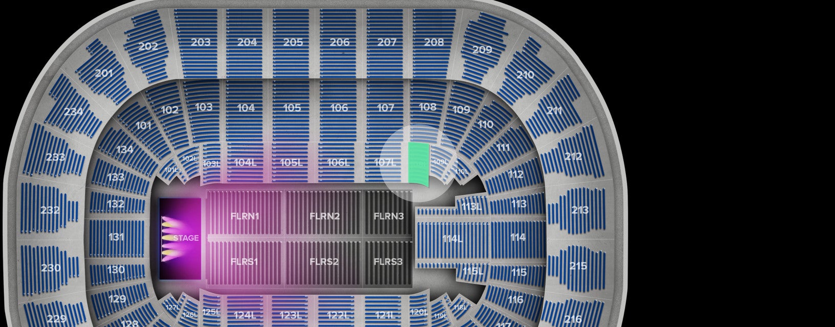 Seat view from Lower Event