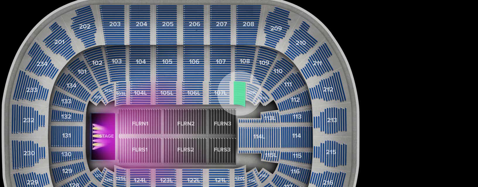 Seat view from Lower Event
