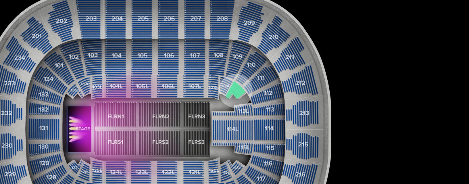 Seat view from Lower Event