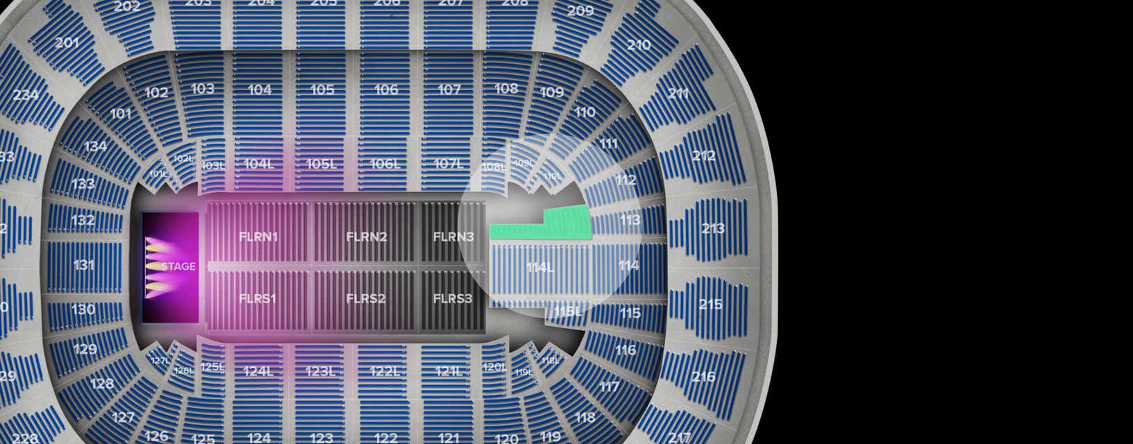 Seat view from Lower Event