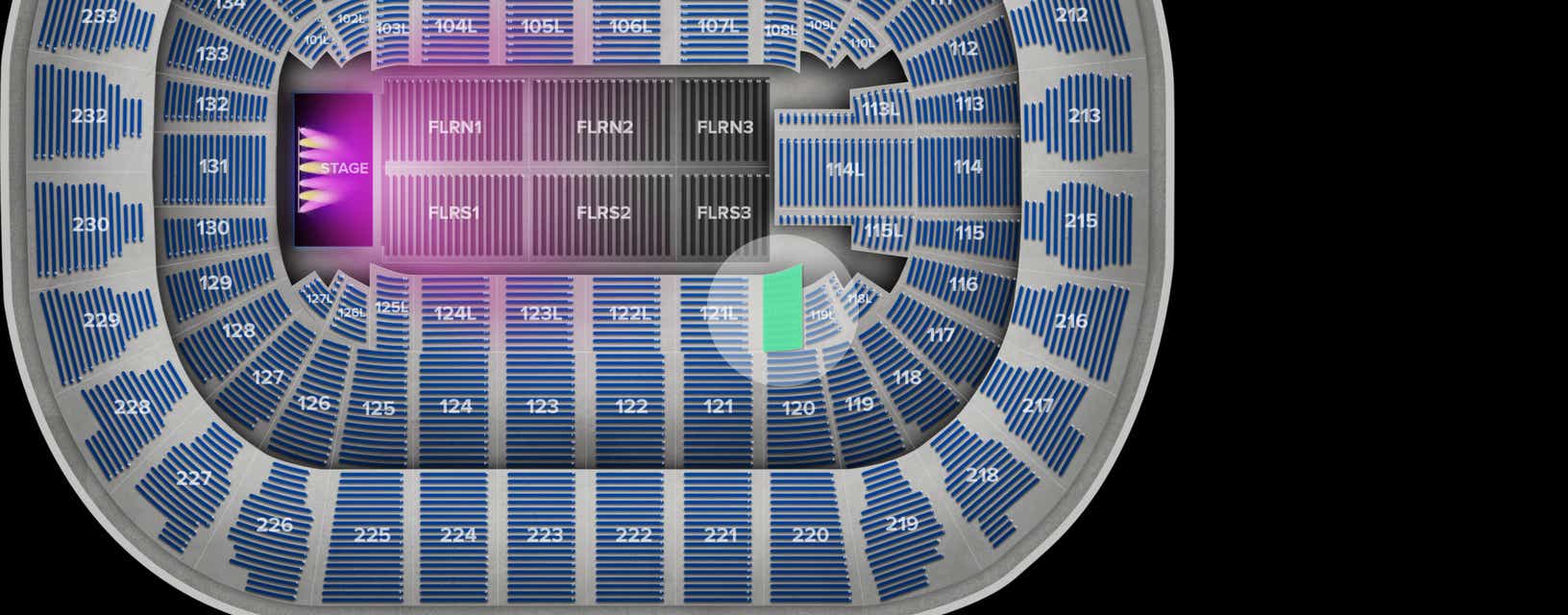 Seat view from Lower Event