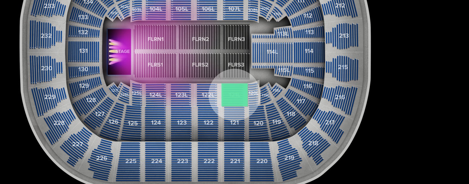Seat view from Lower Event