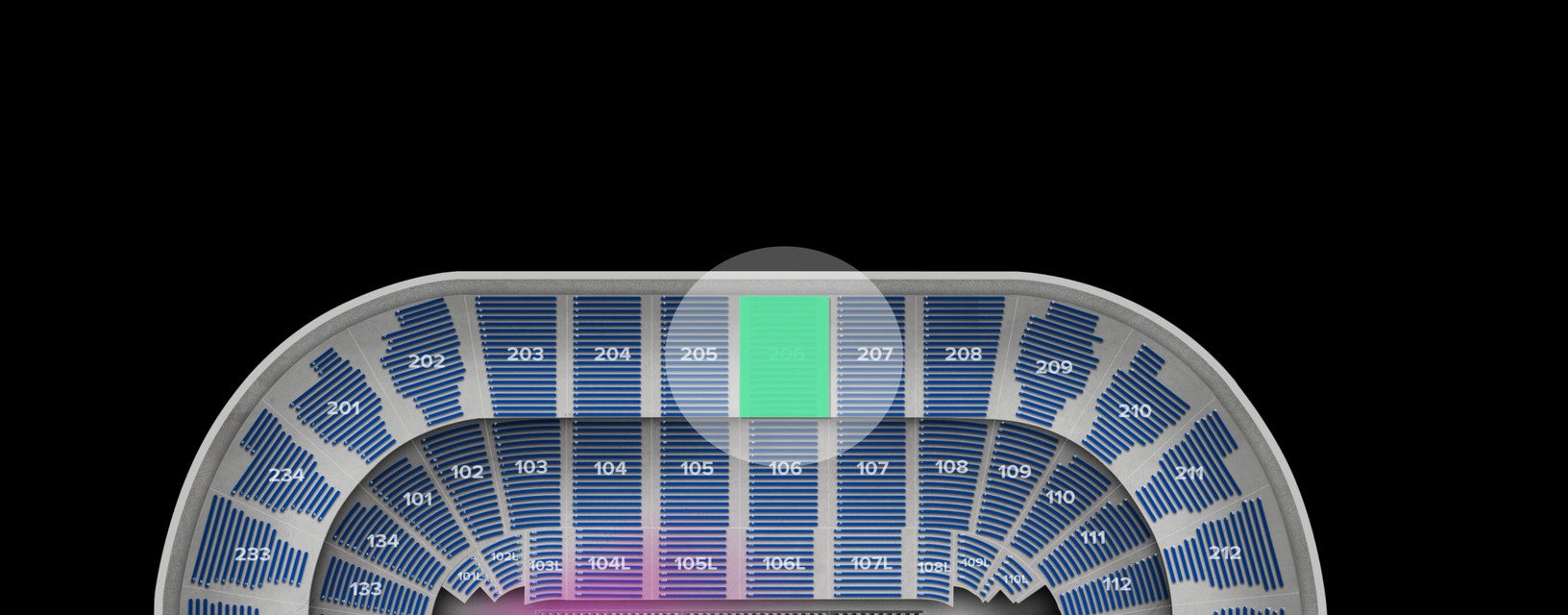 Seat view from Upper