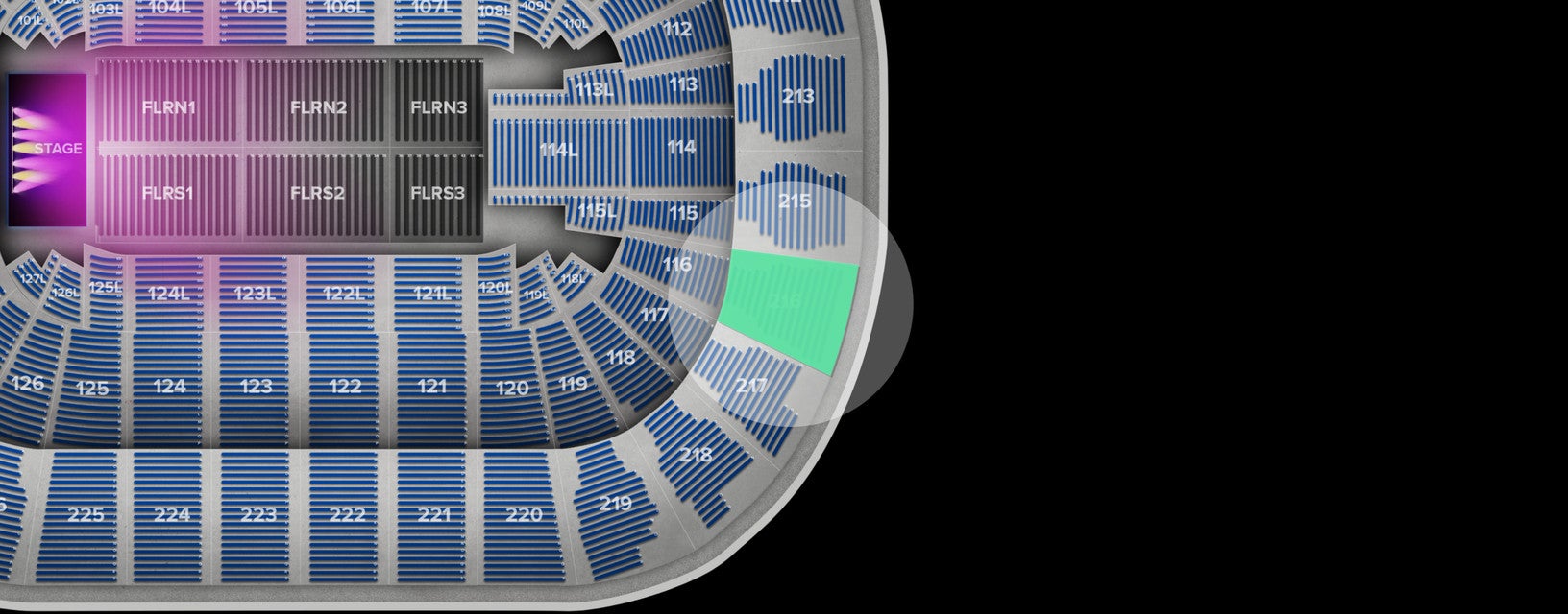 Seat view from Upper