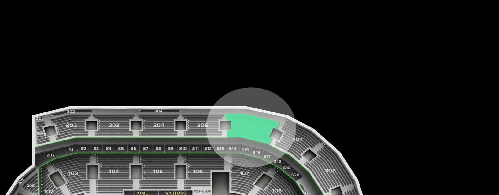 Seat view from Upper Center