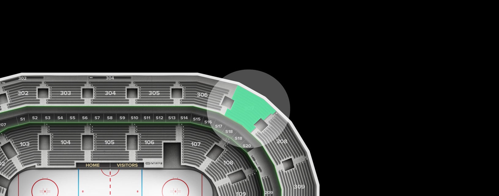 Seat view from Upper Goal