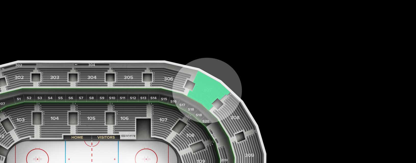 Seat view from Upper Goal