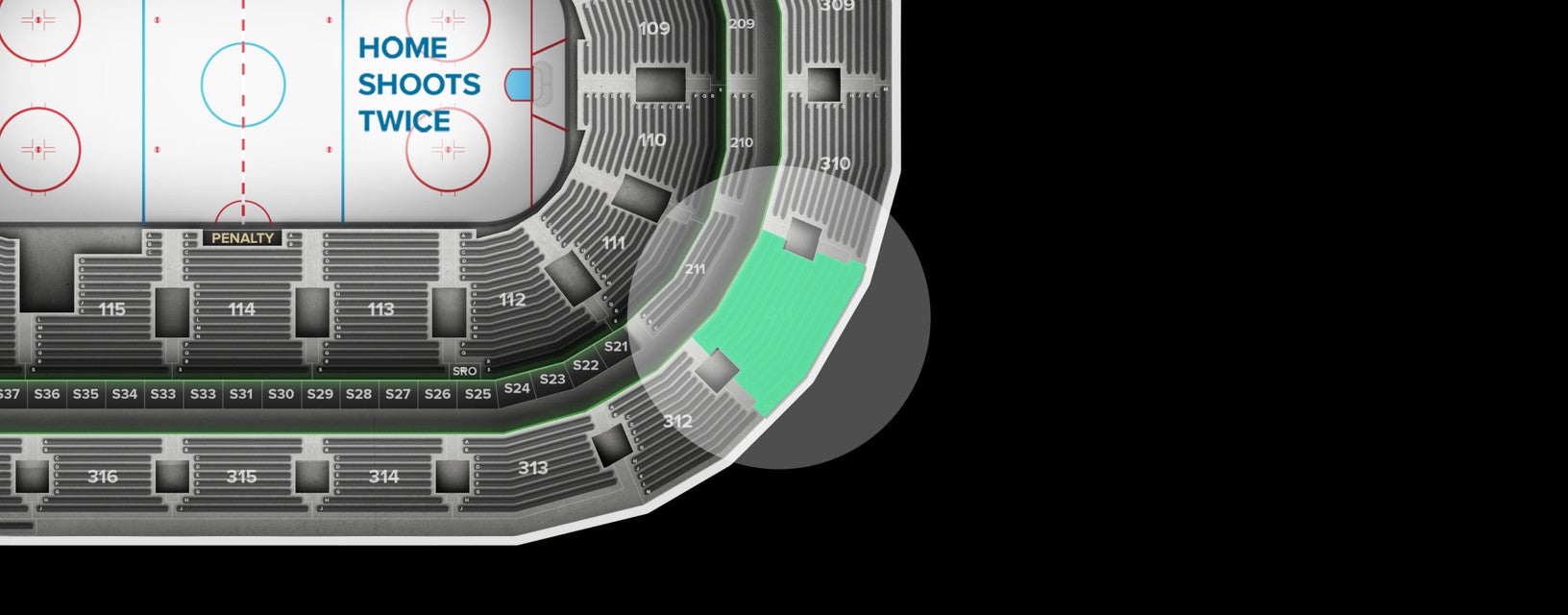 Seat view from Upper Goal