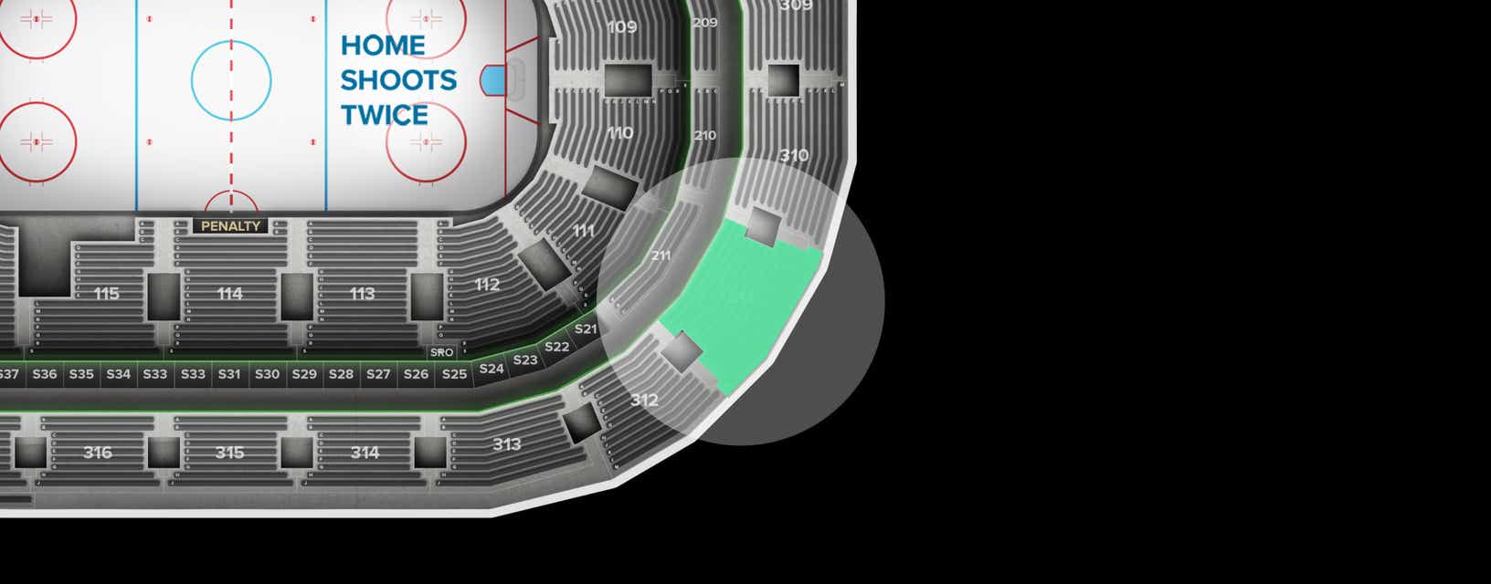 Seat view from Upper Goal