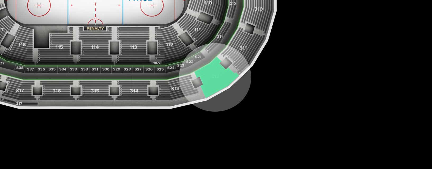 Seat view from Upper Goal