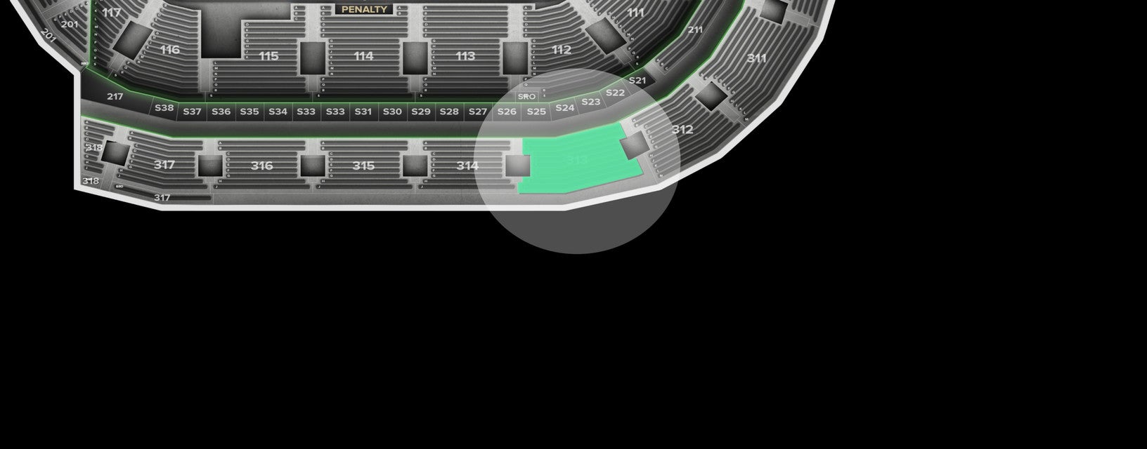 Seat view from Upper Center
