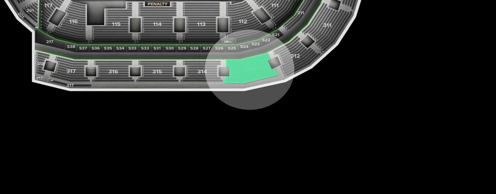 Seat view from Upper Center