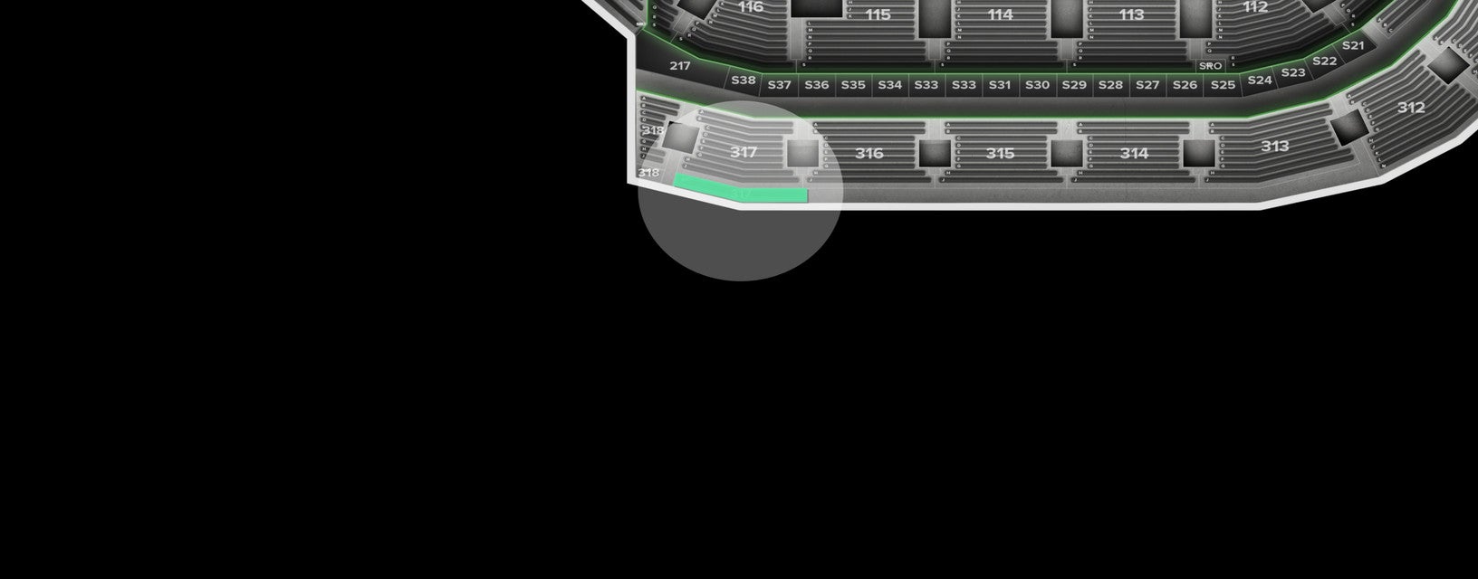 Seat view from Upper Center