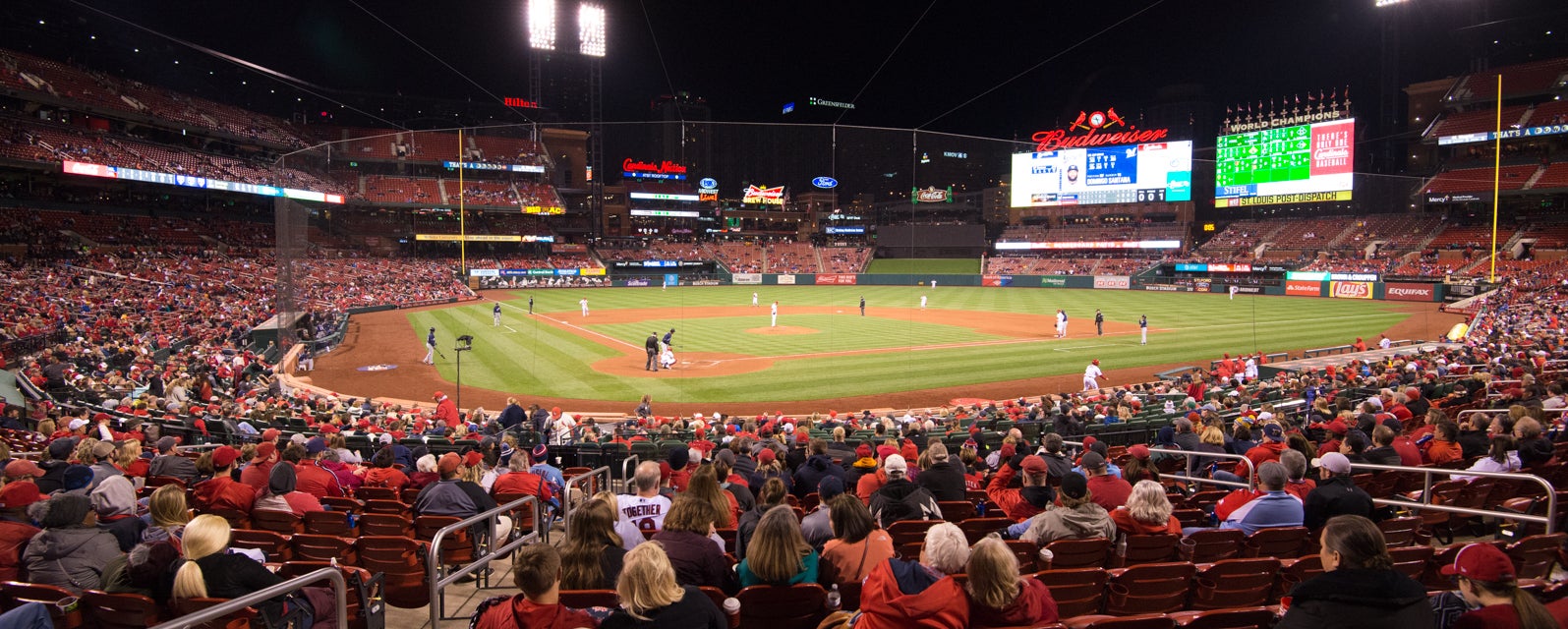 Seat view from Home Field Box
