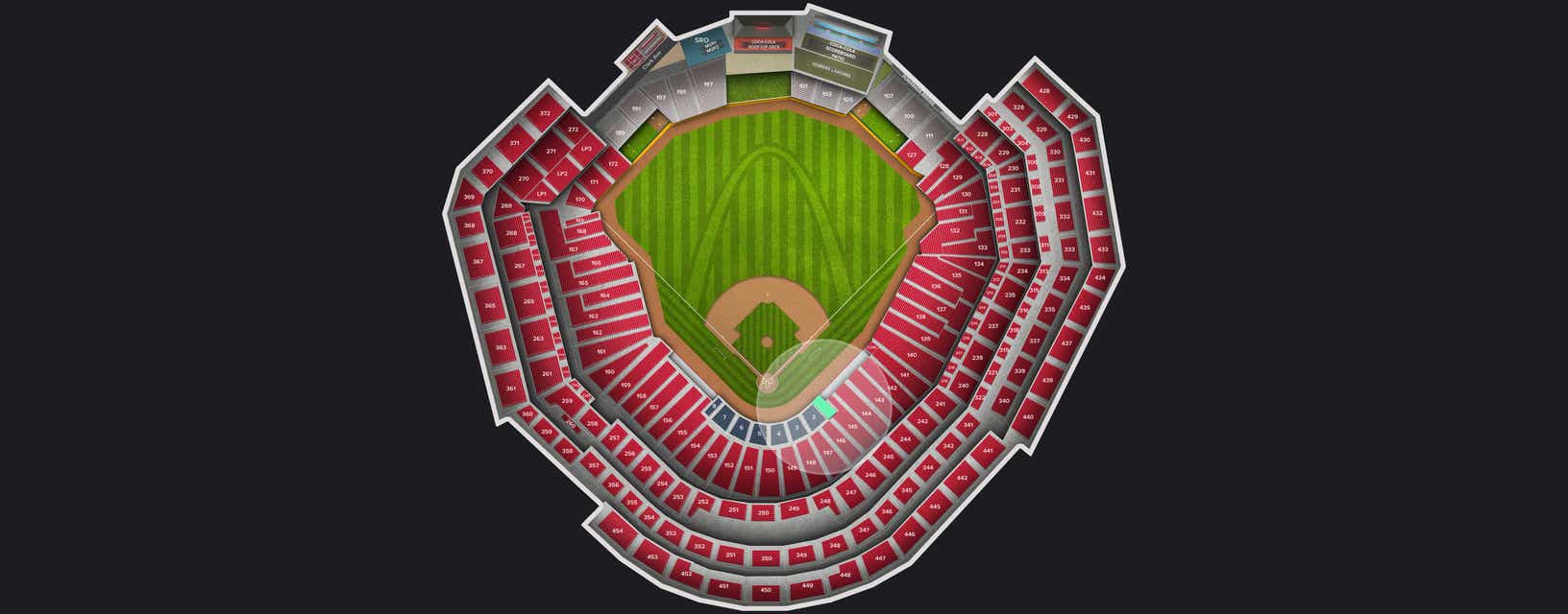 Seat view from Cardinals Club