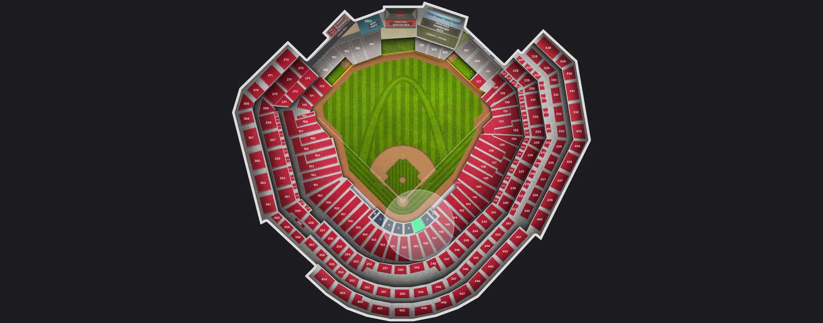 Seat view from Cardinals Club
