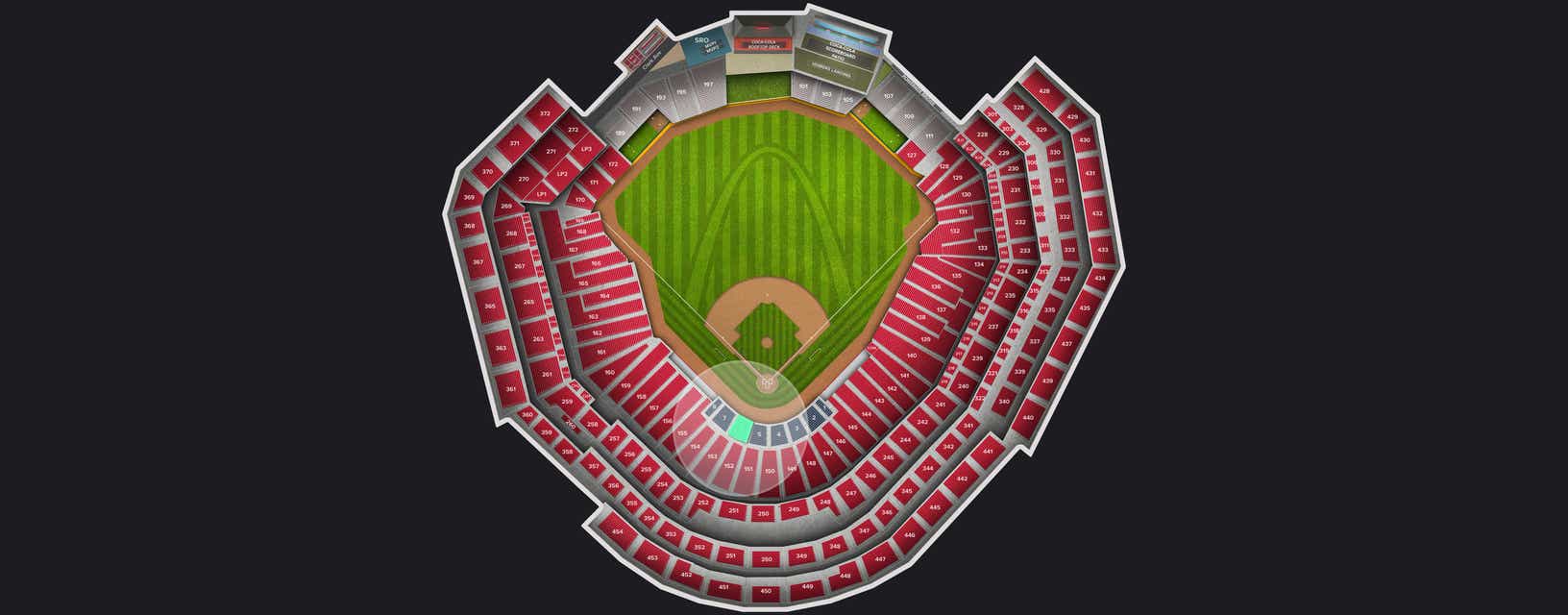 Seat view from Cardinals Club