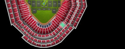 Seat view from Infield Redbird Club