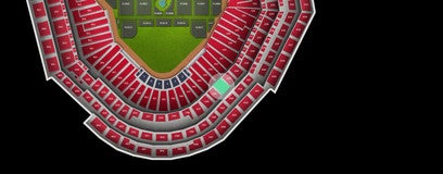 Seat view from Infield Redbird Club