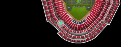 Seat view from Infield Redbird Club