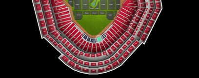 Seat view from Cardinals Club