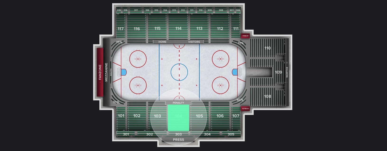 Seat view from Section