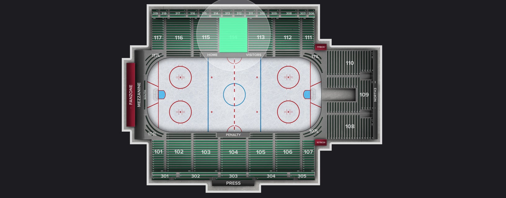 Seat view from Section