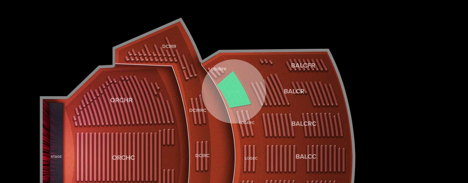 Seat view from Loge Right