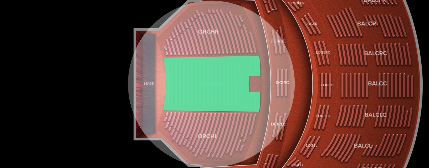 Seat view from Orchestra Center